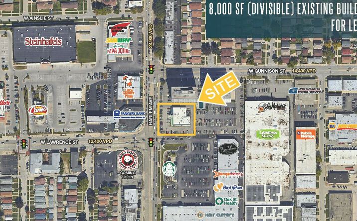 Pictures of Retail property located at 4751 North Harlem Avenue, Harwood Heights, IL 60706 for lease - image #1