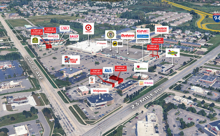Pictures of Retail, Office property located at 27895-27953 23 Mile Road, Chesterfield, MI 48051 for lease - image #1