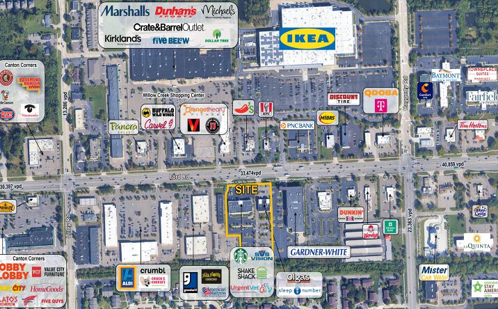 Pictures of Retail property located at 41725-41865 Ford Road, Canton, MI 48187 for lease - image #1