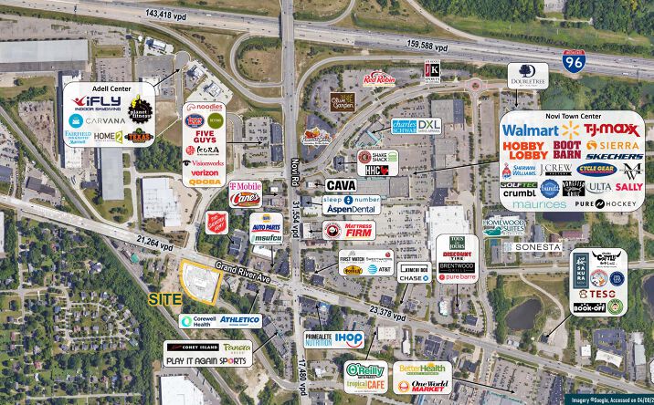 Pictures of Retail property located at 43675 Grand River Ave, Novi, MI 48375 for lease - image #1
