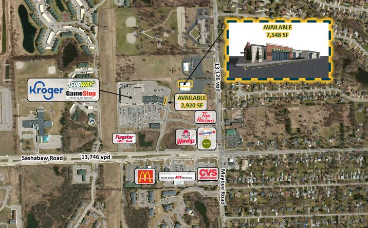Pictures of Retail property located at 5990 Sashabaw Road, Independence Township, MI 48346 for lease - image #1