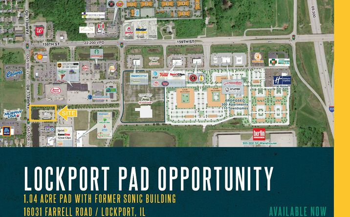 Pictures of Retail property located at 16031 S Farrell Rd, Lockport, IL 60441 for lease - image #1