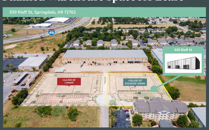 Pictures of Industrial property located at 939 Rieff St, Springdale, AR 72762 for lease - image #1