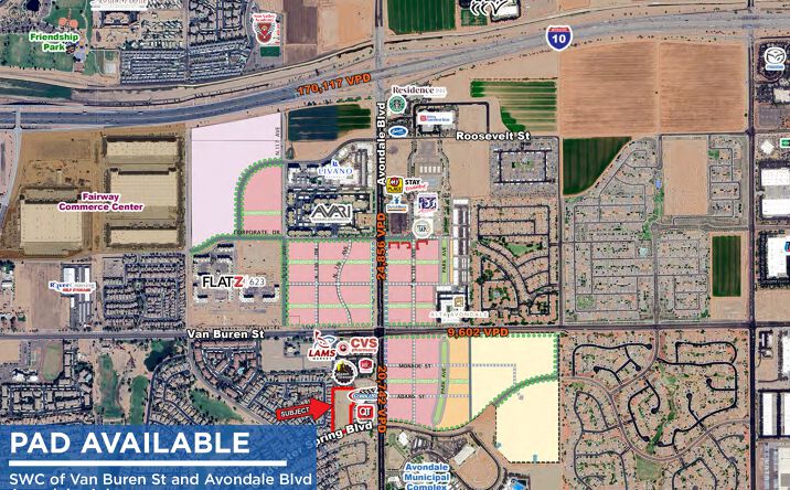 Pictures of Retail, Land property located at SWC of Van Buren St and Avondale Blvd, Avondale, AZ 85323 for lease - image #1