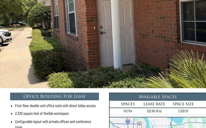 Pictures of Office property located at 6817 Southpoint Parkway, Suite 103/104, Jacksonville, FL 32216 for lease - image #1