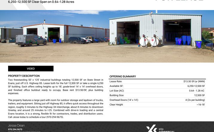 Pictures of Industrial property located at 3311-3315 State Street, Evans, CO 80620 for lease - image #1