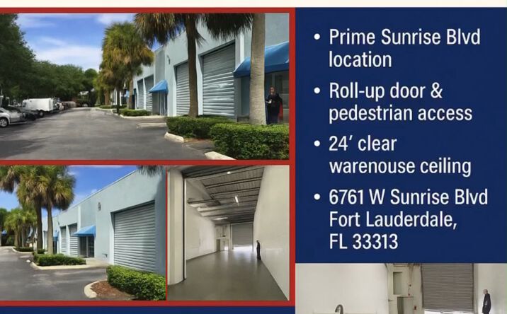 Pictures of Industrial property located at 6761 West Sunrise Boulevard, Plantation, FL 33313 for lease - image #1