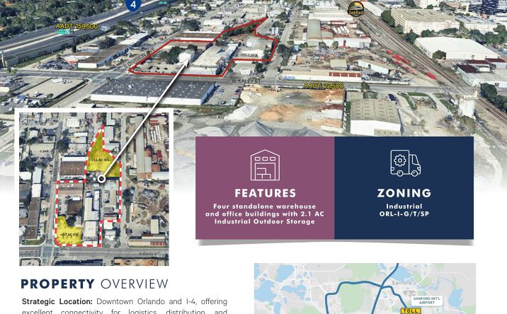 Pictures of Industrial, Office property located at 415 W Kaley St, Orlando, FL 32806 for lease - image #1