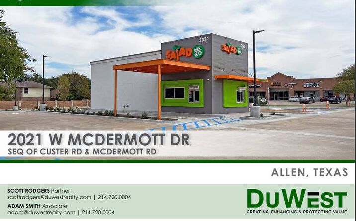 Pictures of Retail, Restaurant property located at 2021 McDermott Dr, Allen, TX 75013 for lease - image #1