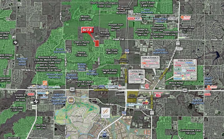 Pictures of Land property located at SWC of Legacy Dr & Prosper Rd, Prosper, TX 75078 for lease - image #1