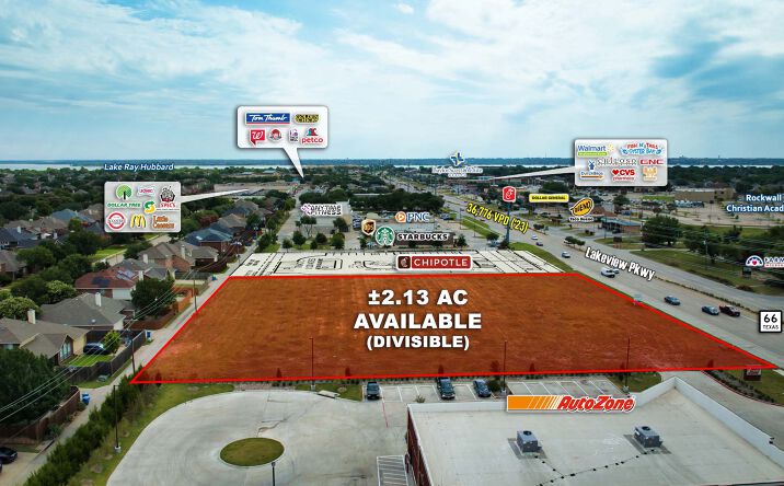 Pictures of Retail, Land property located at 8101 Lakeview Pkwy, Rowlett, TX 75089 for lease - image #1