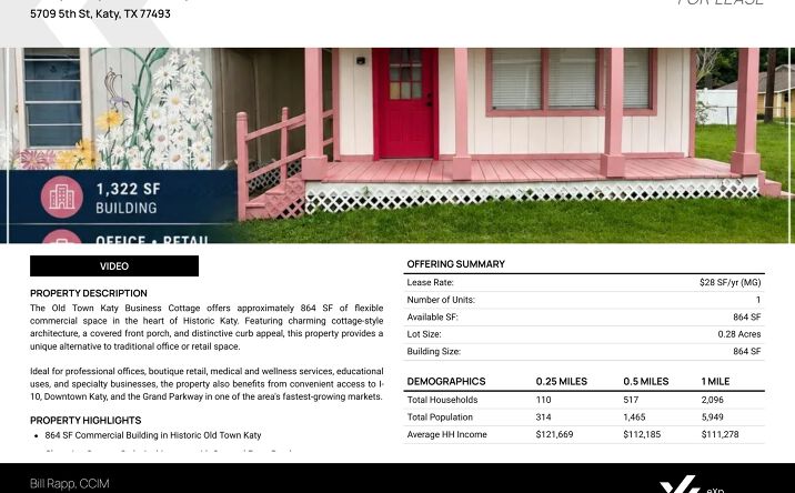 Pictures of Retail, Office property located at 5709 5th St, Katy, TX 77493 for lease - image #1