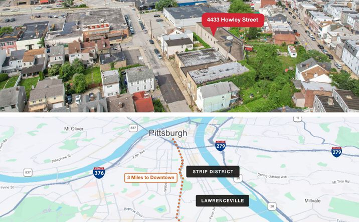 Pictures of Office, Industrial, Land property located at 4433 Howley St, Pittsburgh, PA 15224 for lease - image #1