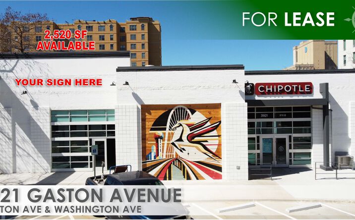 Pictures of Retail property located at 3921 Gaston Avenue, Dallas, TX 75204 for lease - image #1
