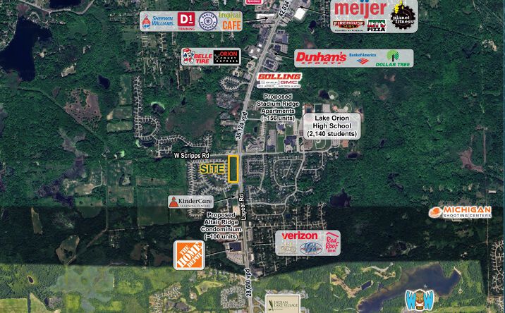 Pictures of Retail property located at SWQ Lapeer & Scripps Roads, Lake Orion, MI 48360 for lease - image #1