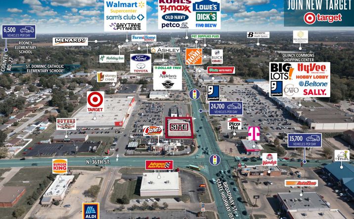 Pictures of Retail, Office property located at 3701 Broadway St, Quincy, IL 62305 for lease - image #1