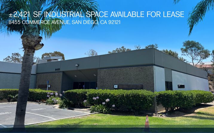 Pictures of Industrial property located at 8455 Commerce Avenue, San Diego, CA 92121 for lease - image #1