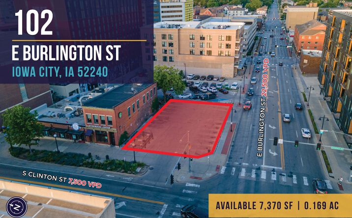 Pictures of Retail, Office, Land property located at 102 East Burlington Street, Iowa City, IA 52240 for lease - image #1