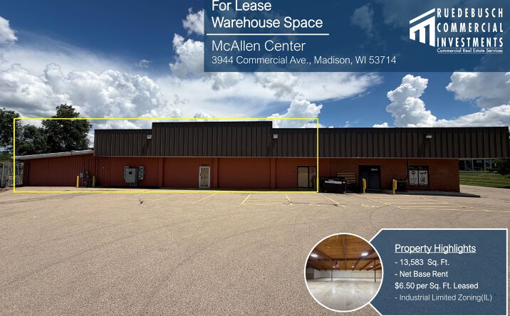 Pictures of Industrial property located at 3944 Commercial Ave., Madison, WI 53714 for lease - image #1