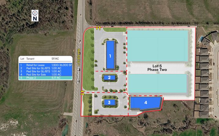 Pictures of Retail, Restaurant property located at SEC Preston Road & Country Road 102, Celina, TX 75009 for lease - image #1