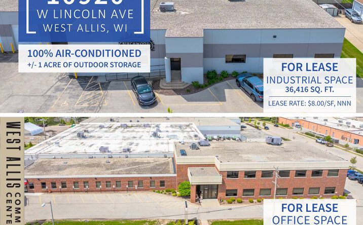 Pictures of Office, Industrial property located at 10920 W. Lincoln Ave, West Allis, WI 53227 for lease - image #1