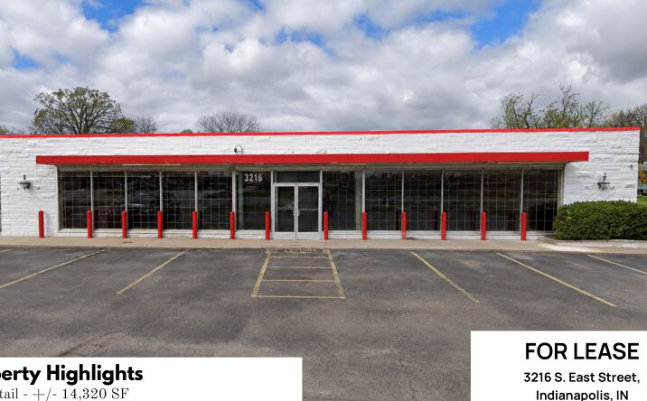 Pictures of Retail property located at 3216 S. East Street, Indianapolis, IN 46227-1116 for lease - image #1
