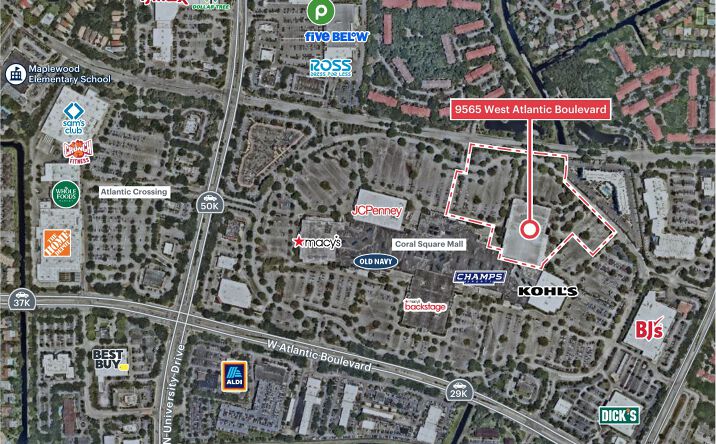 Pictures of Retail property located at 9565 West Atlantic Boulevard, Coral Springs, FL 33071-6943 for lease - image #1