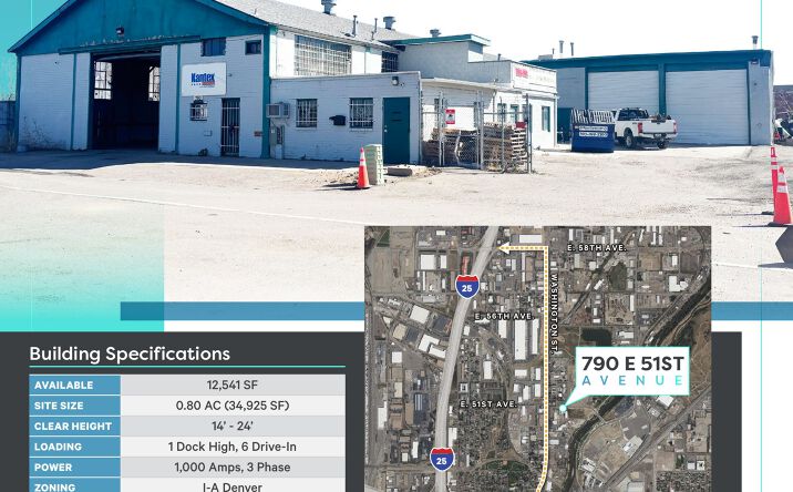Pictures of Industrial property located at 790 E 51st Avenue, Denver, CO 80216-2014 for lease - image #1