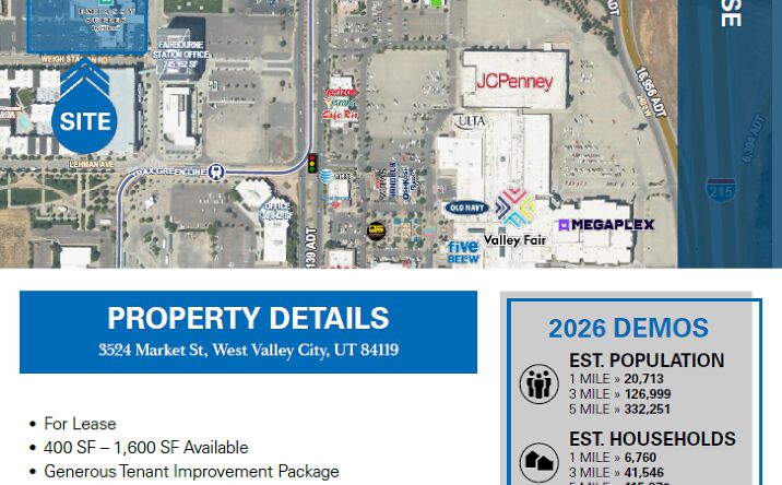 Pictures of Retail, Office property located at 3524 S MARKET ST, WEST VALLEY CITY, UT 84119 for lease - image #1
