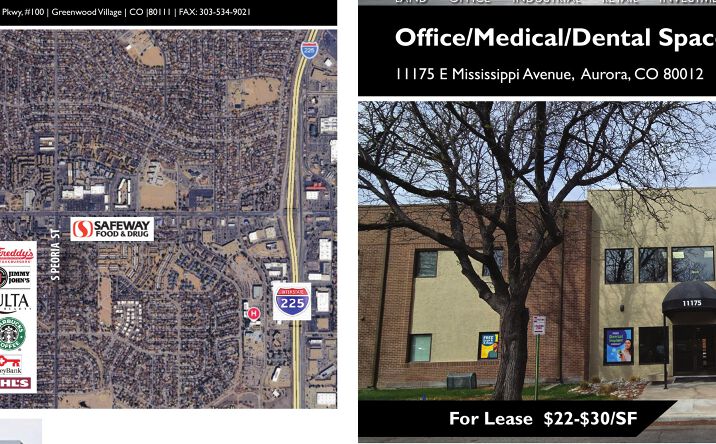 Pictures of Office property located at 11175 E Mississippi Avenue, Aurora, CO 80012 for lease - image #1