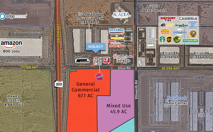 Pictures of Retail, Land property located at NEC Loop 202 & Elliot Rd, Mesa, AZ 85212 for lease - image #1