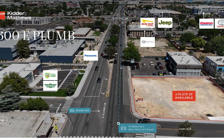 Pictures of Land property located at 600 E Plumb Ln, Reno, NV 89502 for lease - image #1