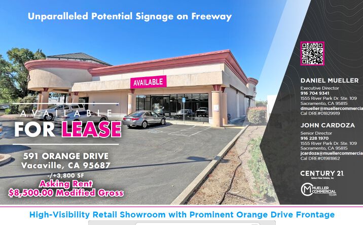 Pictures of Retail property located at 591 ORANGE DR, VACAVILLE, CA 95687-3106 for lease - image #1