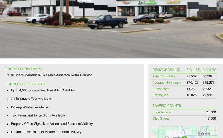 Pictures of Retail property located at 1902 East 53rd Street, Anderson, IN 46013 for lease - image #1