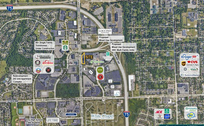Pictures of Retail, Land property located at 900 Tower Drive, Troy, MI 48098 for lease - image #1
