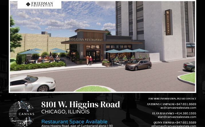 Pictures of Retail, Restaurant property located at 8101 W. Higgins Road, Chicago, IL 60631 for lease - image #1