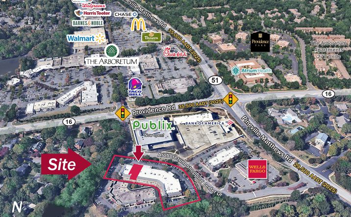 Pictures of Retail, Office property located at 8035 Providence Road, Charlotte, NC 28277 for lease - image #1