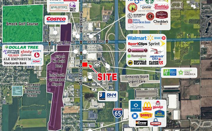Pictures of Retail property located at 795 N. Emerson Ave., Greenwood, IN 46143 for lease - image #1