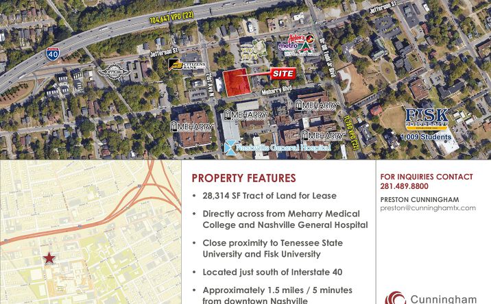 Pictures of Land property located at 2012 & 2016 Meharry Blvd, Nashville, TN 37208 for lease - image #1