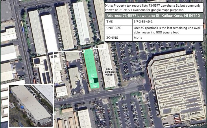 Pictures of Industrial property located at 73-5577 Lawehana St, Kailua-Kona, HI 96740 for lease - image #1