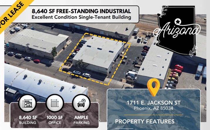 Pictures of Industrial property located at 1711 E Jackson St, Phoenix, AZ 85034 for lease - image #1