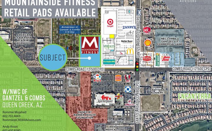 Pictures of Retail, Land property located at W/SWC Gantzel & Combs, Queen Creek, AZ 68463 for lease - image #1