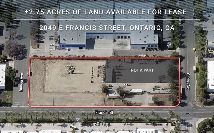 Pictures of Land property located at 2049 E Francis Street, Ontario, CA 91761 for lease - image #1