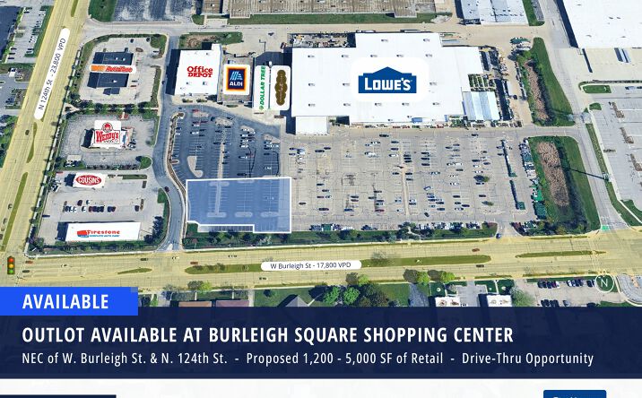 Pictures of Retail, Land property located at NEC of W. Burleigh St. & N. 124th St., Wauwatosa, WI 53222 for lease - image #1