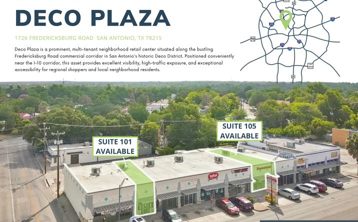Pictures of Retail property located at 1726 Fredericksburg Road, San Antonio, TX 78215 for lease - image #1
