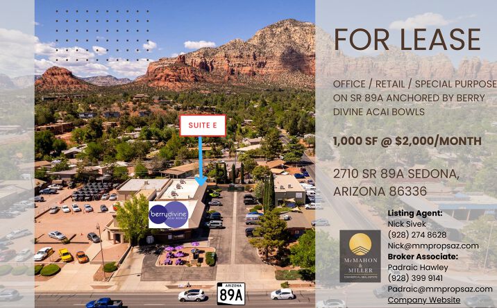 Pictures of Office, Retail, Special Purpose property located at 2710 SR 89A, Sedona, AZ 86336 for lease - image #1