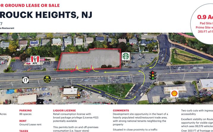 Pictures of Land property located at 193 Route 17, Hasbrouck Heights, NJ 32707-2606 for lease - image #1