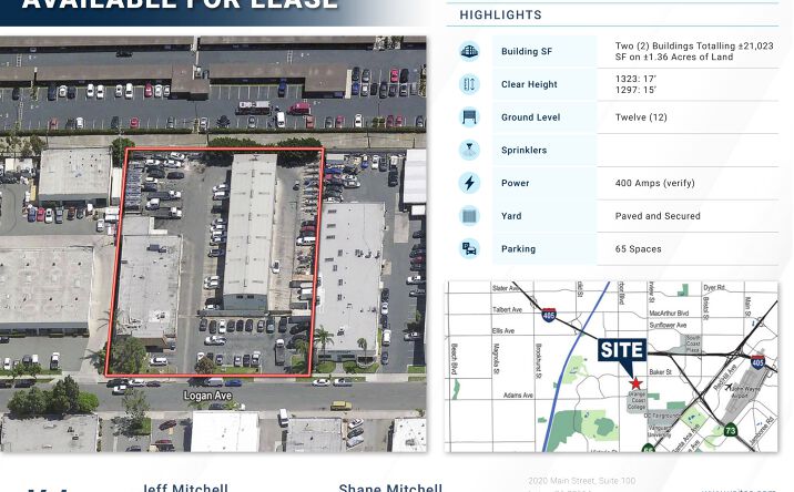 Pictures of Industrial property located at 1297-1323 Logan Avenue, Costa Mesa, CA 92626 for lease - image #1