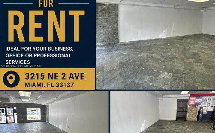 Pictures of Retail property located at 3215 NE 2nd Ave, Miami, FL 33137 for lease - image #1