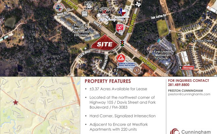 Pictures of Land property located at 4805 W Davis St, Conroe, TX 77304 for lease - image #1